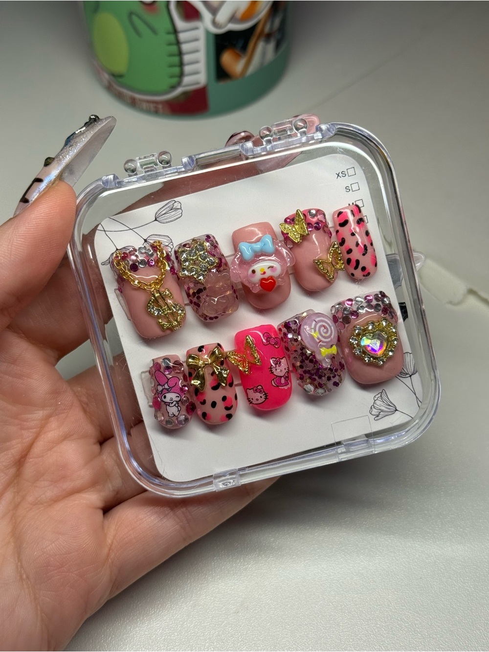 Mcbling Style Press-On Nail Set